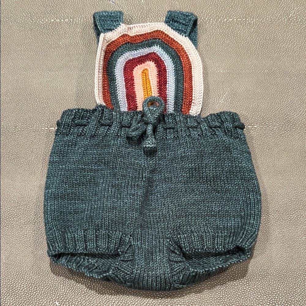 Misha And Puff Knit Rainbow Romper - Multicolor